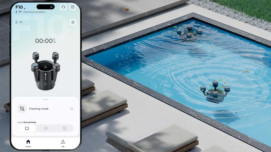 Bublue BuVortex V5 Robotic Pool Skimmer App Control Via Smartphone