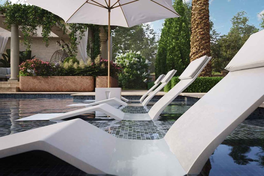 Cast Concrete Pool Loungers - In Pool Furniture by Studio Redrock