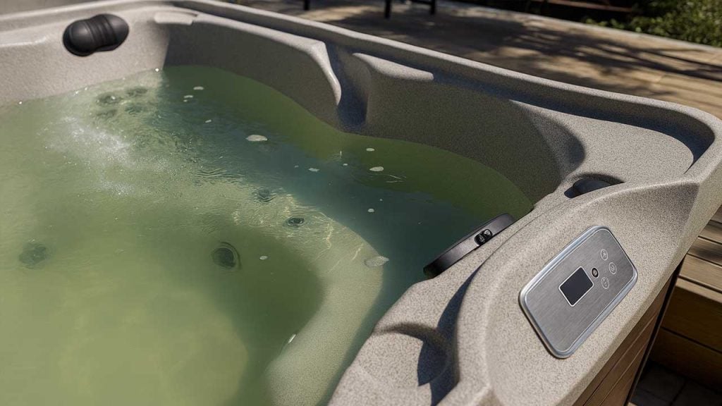 What causes Legionella to spread in hot tubs and spas?