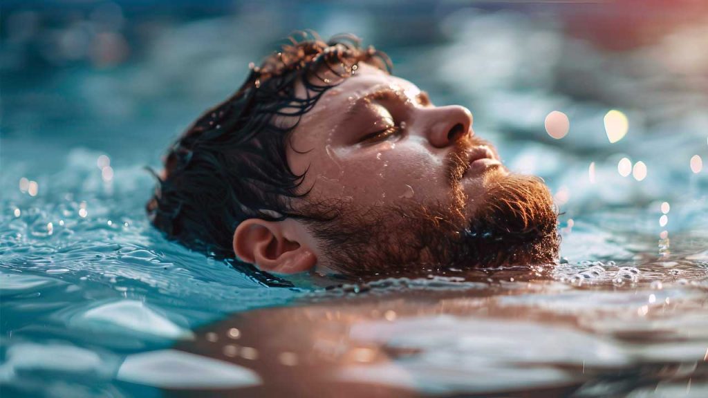 Using a pool for degenerative disc disease