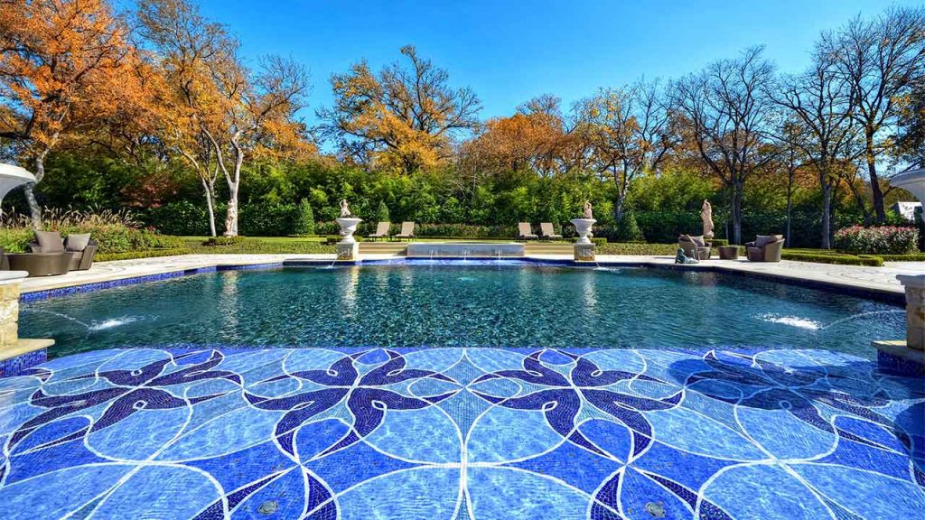 Luxury Outdoors - Custom Mosaic Pool Interior by Sicis