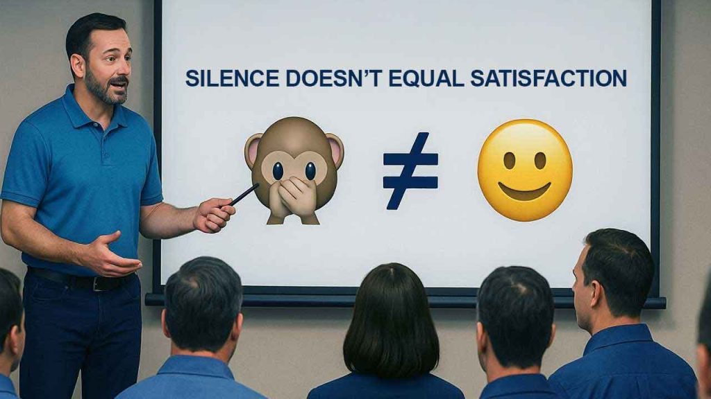 Silence Doesn't Equal Satisfaction