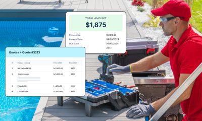 tech using Zuper's pool service software
