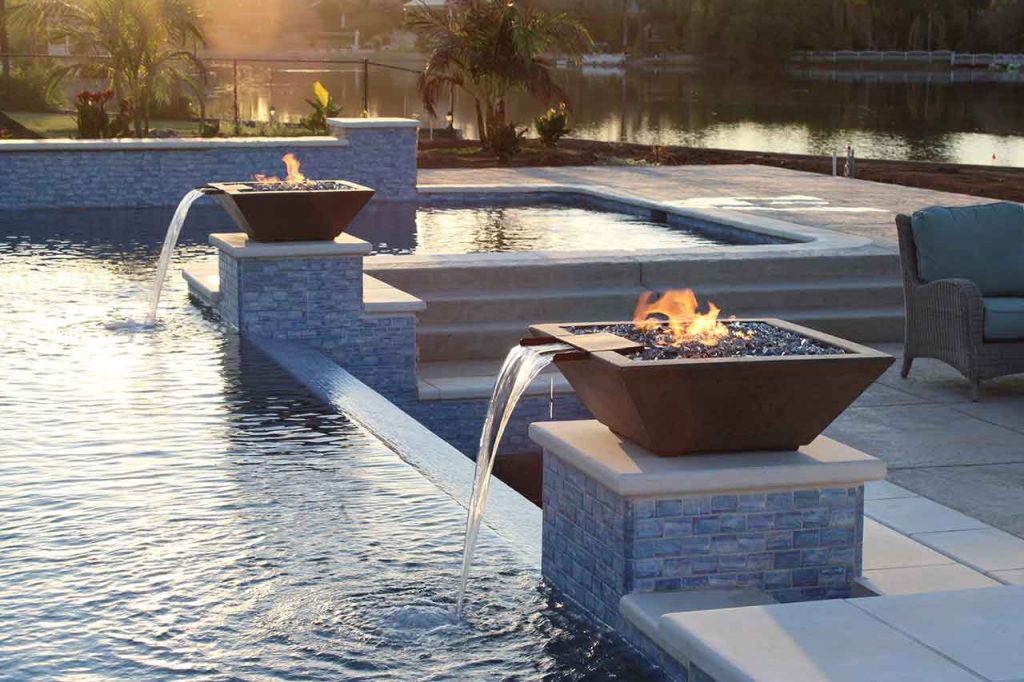 Copper Fire & Water Bowls