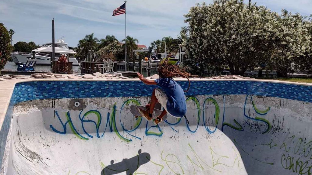 Thiago Dasilva never misses a golden opportunity to skate one of the pools he's working on.