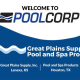 This graphic says POOLCORP Acquires Great Plains Supply Pool and Spa Products